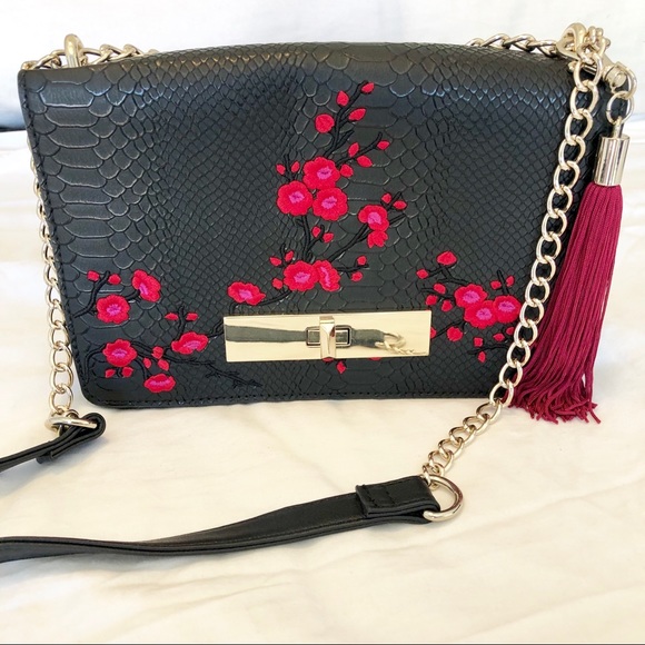 Handbags - Embroidered Cherry Blossom Bag